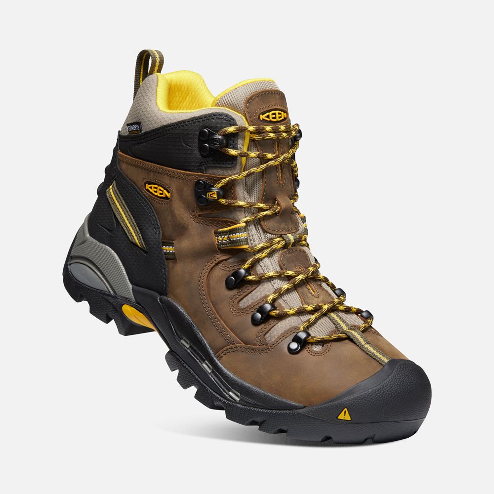 Keen Trekking Bot Erkek Kahverengi/Siyah - Pittsburgh 6\" (Steel Toe) - Türkiye KFRS76428